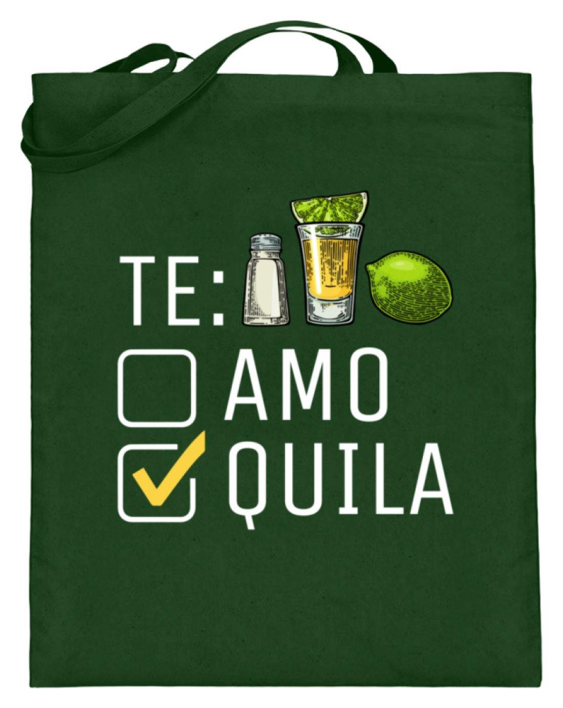 Tequila Te:amo Te:qulia - Jutebeutel (mit langen Henkeln)