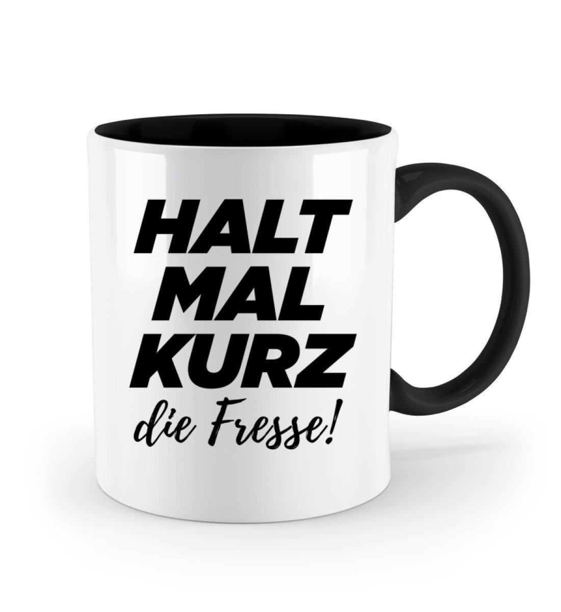 Halt mal kurz die Fresse - Tasse - Zweifarbige Tasse