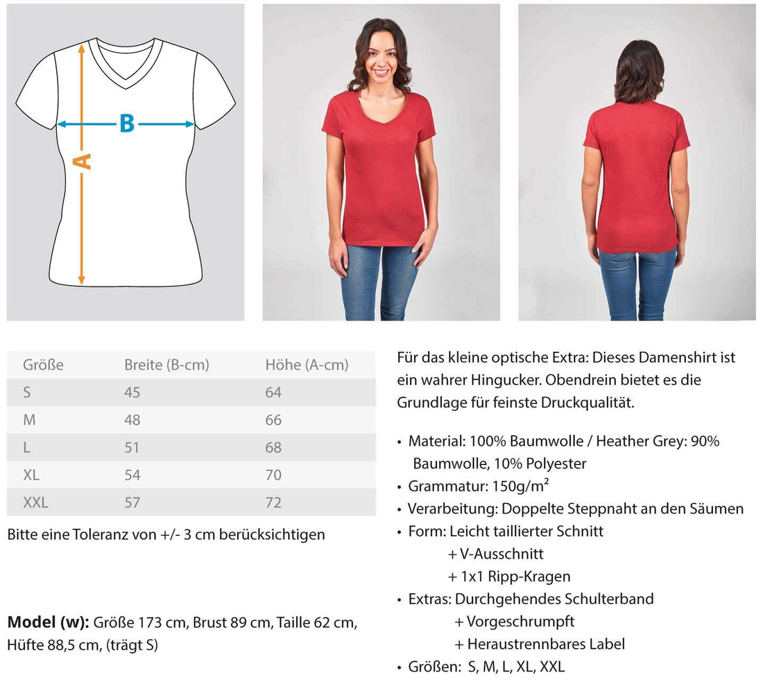 Willkommen im falschen Film V Neck - V-Neck Damenshirt