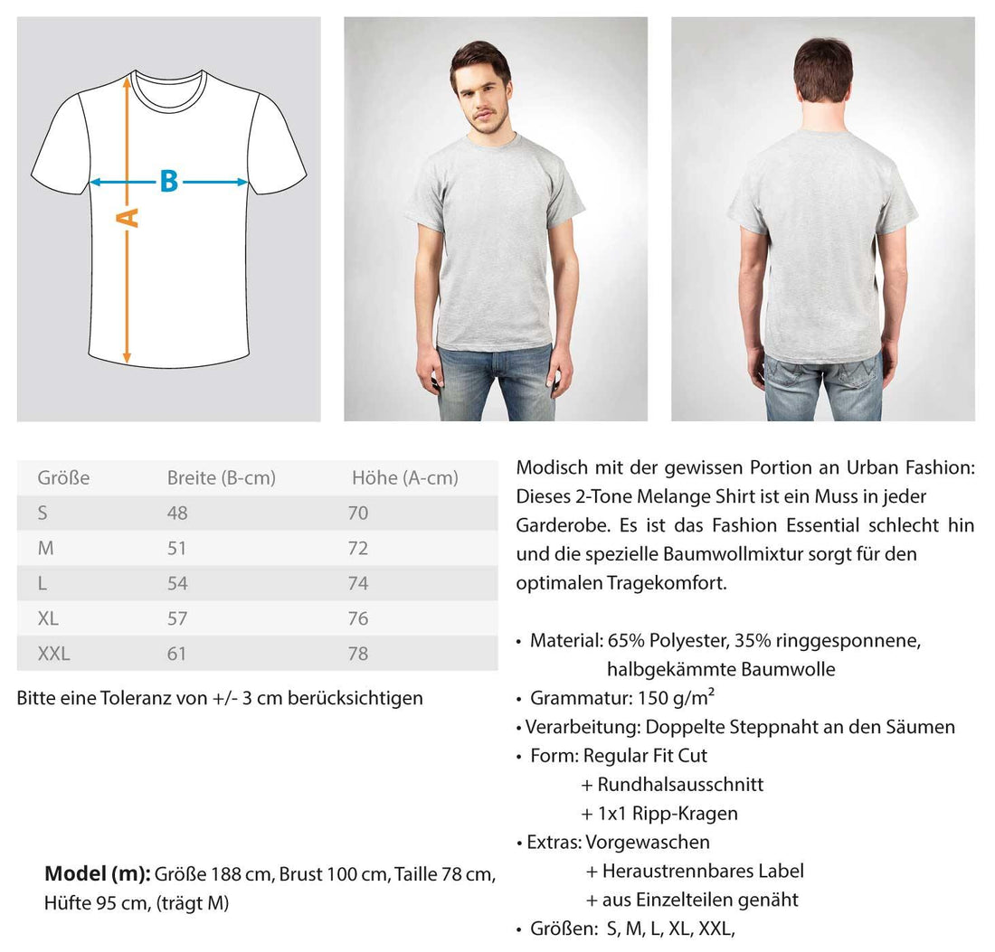 Mädels, Pegel halten! /white - Herren Melange Shirt
