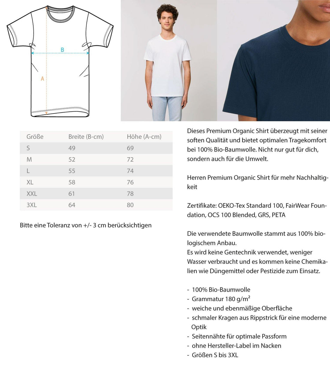 Frech, wild, wunderbar Words on Shirts - Herren Premium Organic Shirt