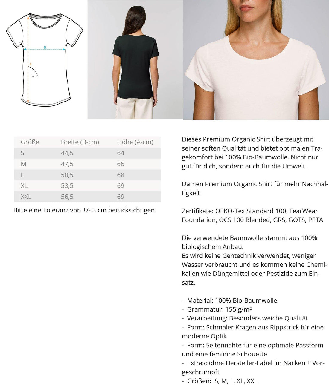 Färbt sich schwarz - Besoffen - Damen Premium Organic Shirt