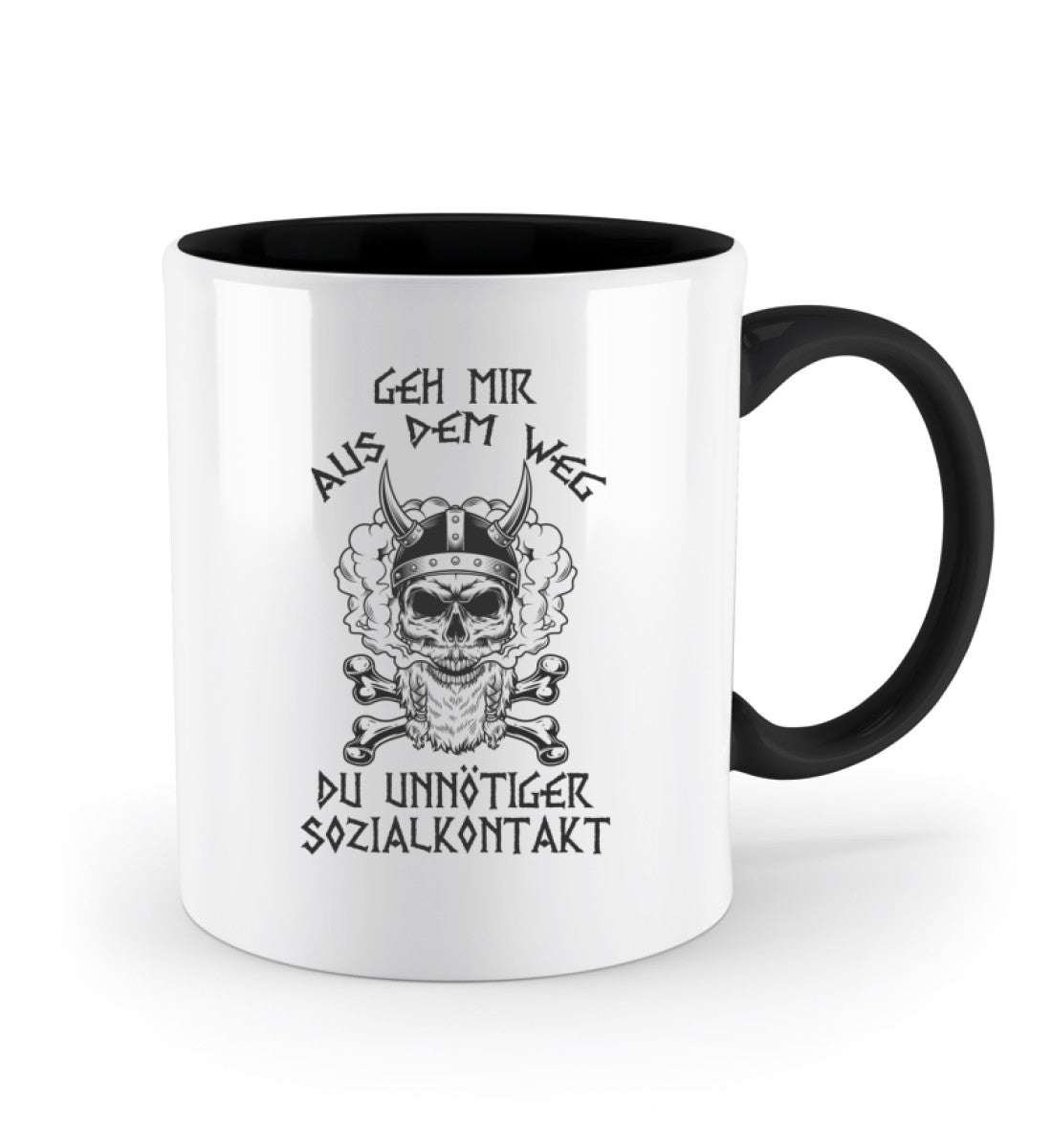 Aus dem Weg - Unnötiger Sozialkontakt - Zweifarbige Tasse