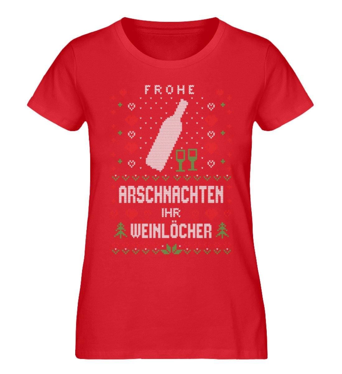 Frohe Arschnachten - Weinlöcher 2020 - Damen Premium Organic Shirt