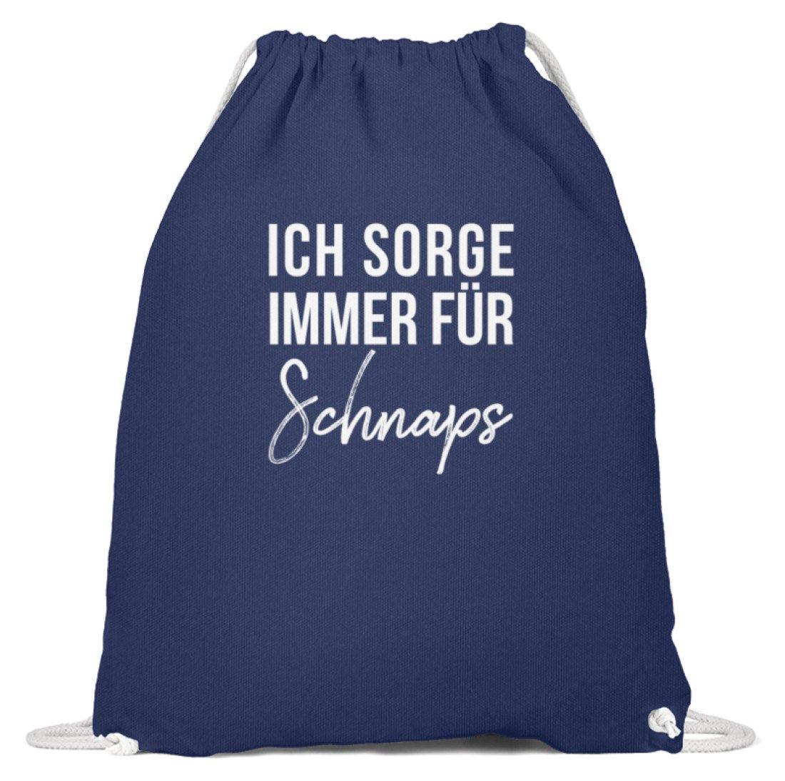 Ich sorge immer für Schnaps - Words on Shirt - Baumwoll Gymsac