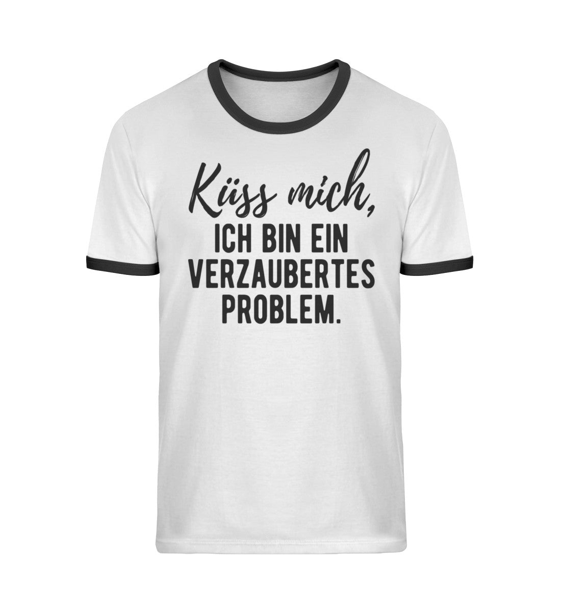 Küss mich - verzaubertes Problem - Unisex Organic Ringer T-Shirt