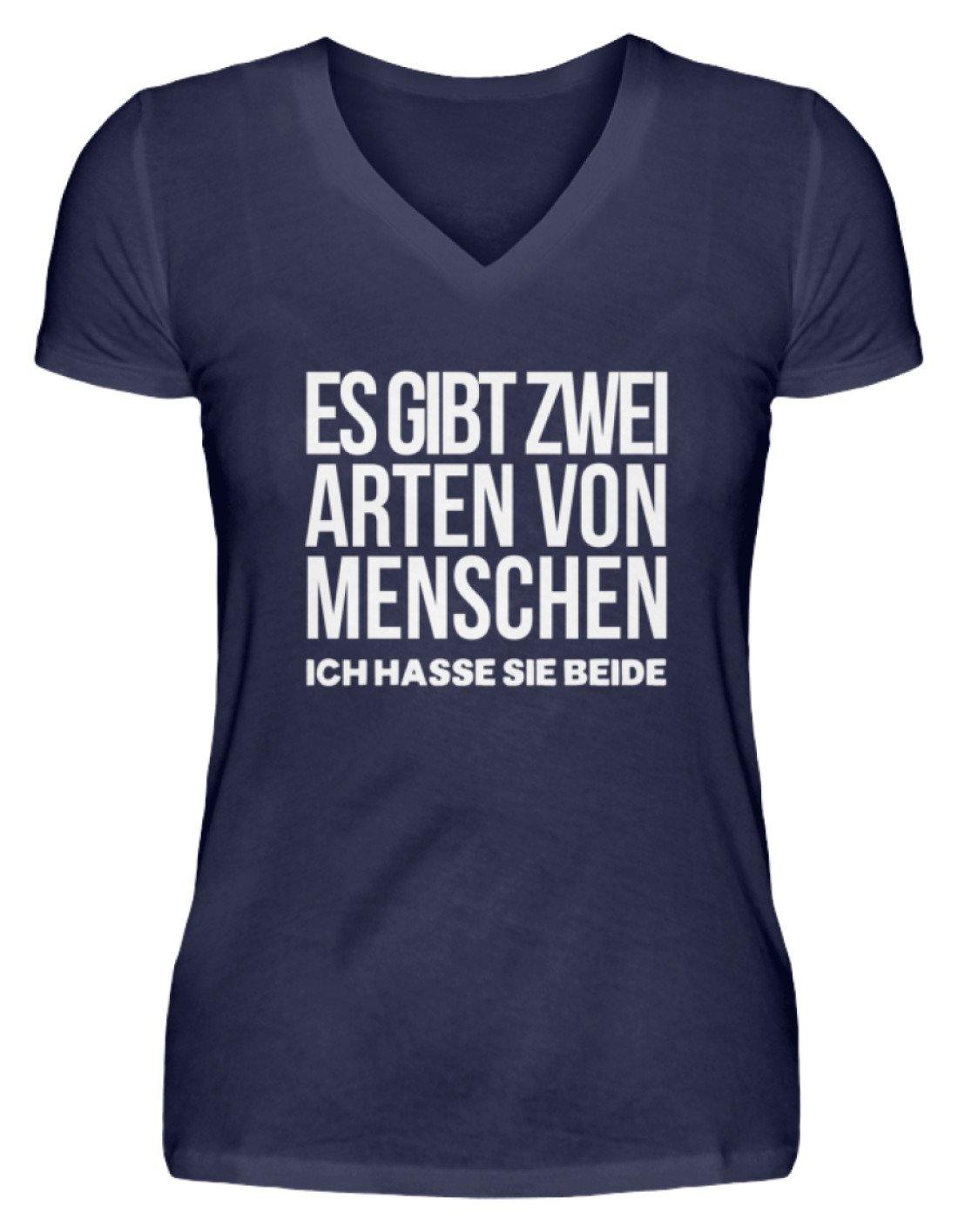 2 Arten Menschen - Words on Shirts - V-Neck Damenshirt