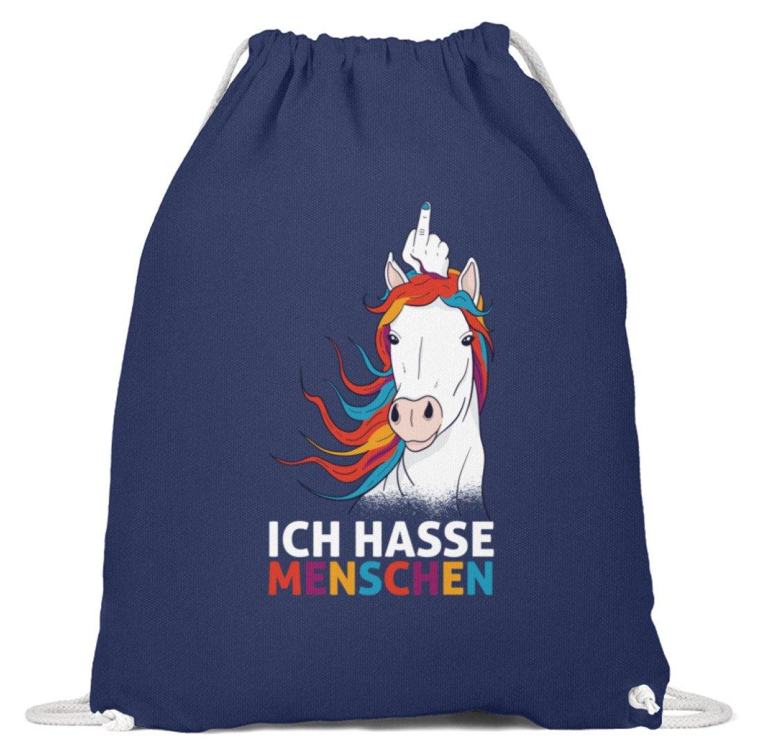 Ich hasse Menschen - Words on Shirts - Baumwoll Gymsac