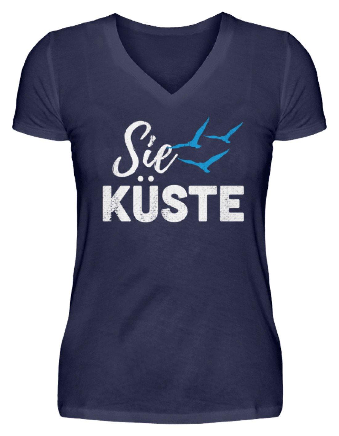 Die Küste - Norddeutsch - V-Neck Damenshirt
