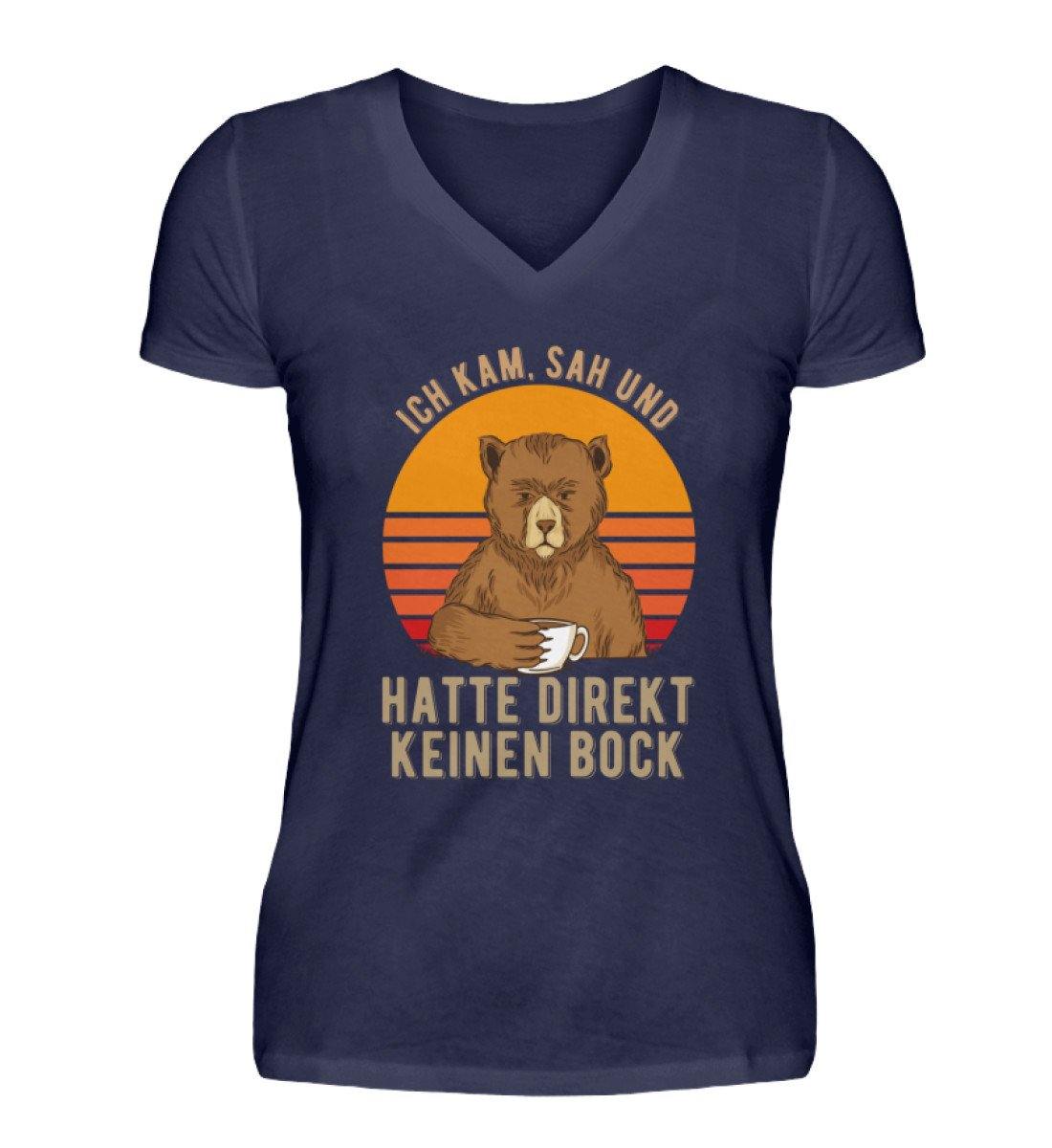Ich kam, sah & hatte direkt keinen Bock. - V-Neck Damenshirt
