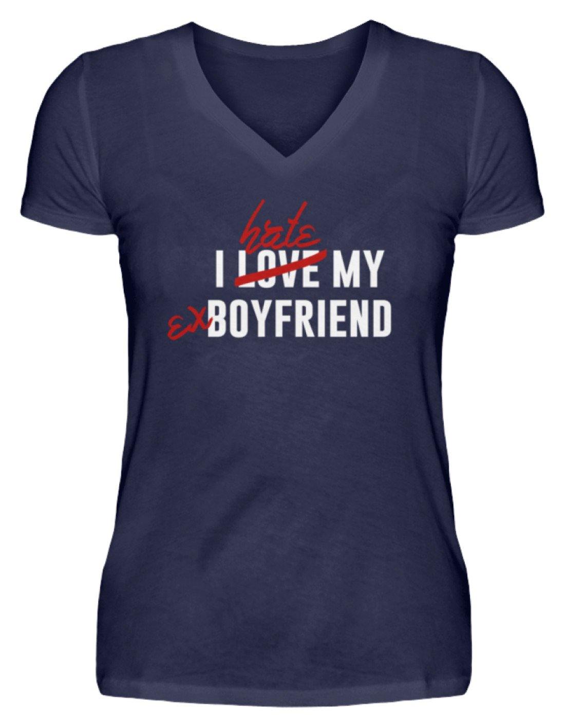 I Love My Boyfriend - V-Neck Damenshirt