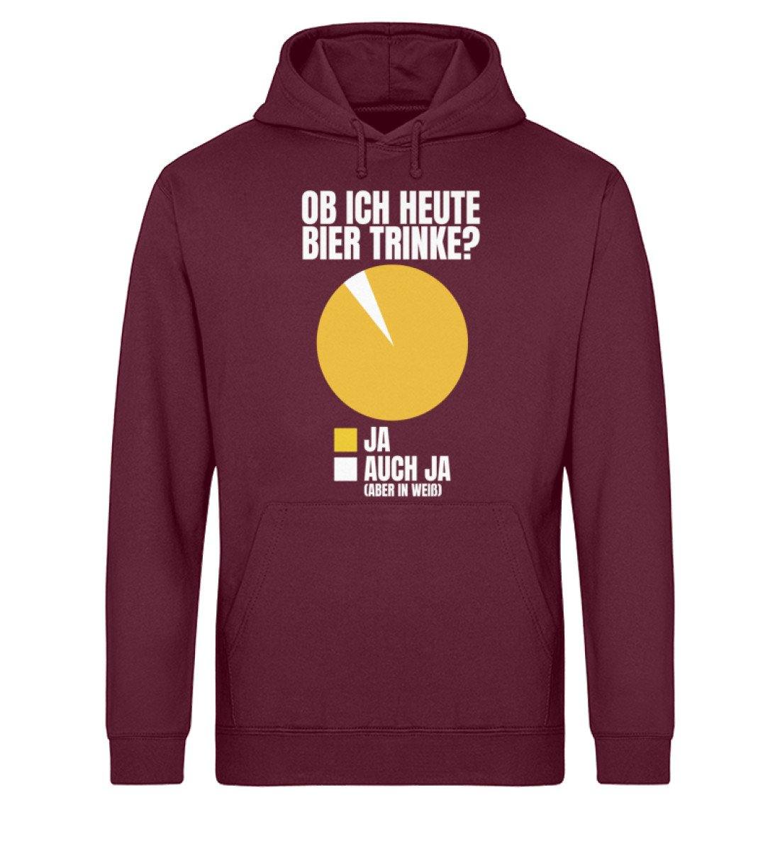 Ob ich heute Bier trinke? Diagram - Unisex Organic Hoodie