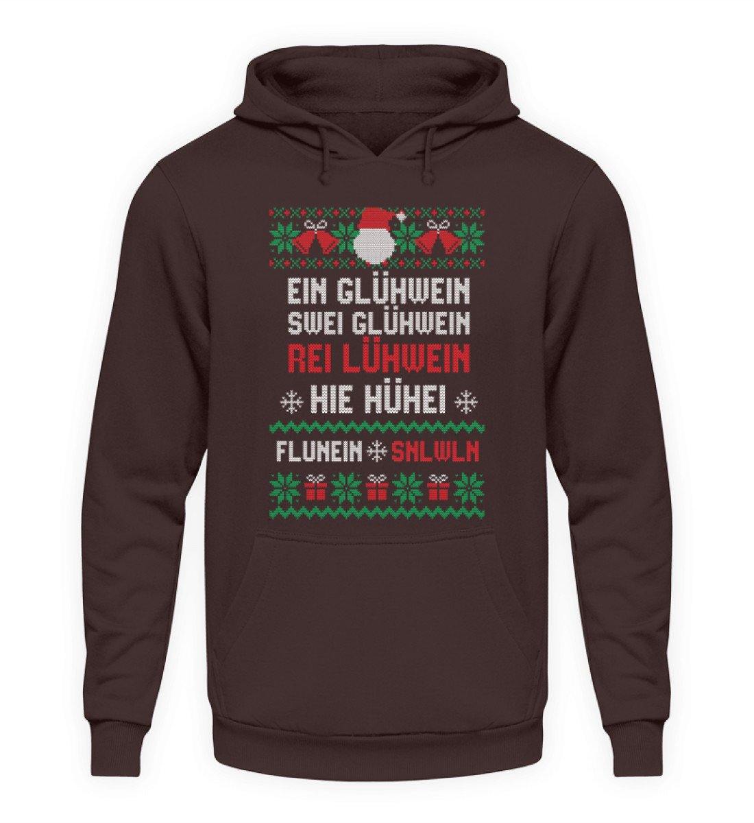 1 2 3 4 5 6 Glühwein - Words on Shirts - Unisex Kapuzenpullover Hoodie