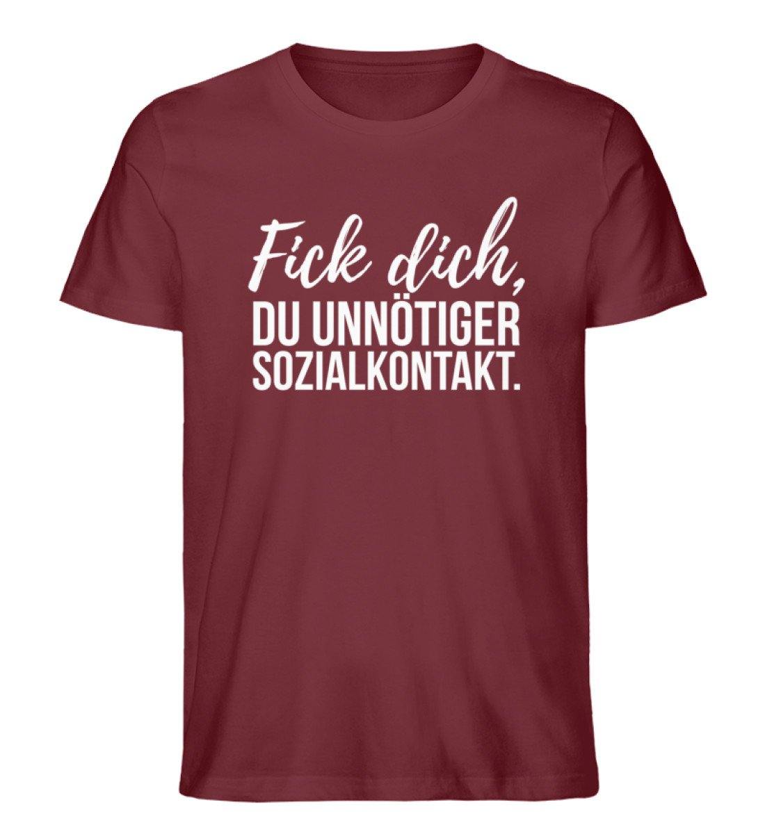 F!ck dich, du unnötiger Sozialkontakt - Herren Premium Organic Shirt
