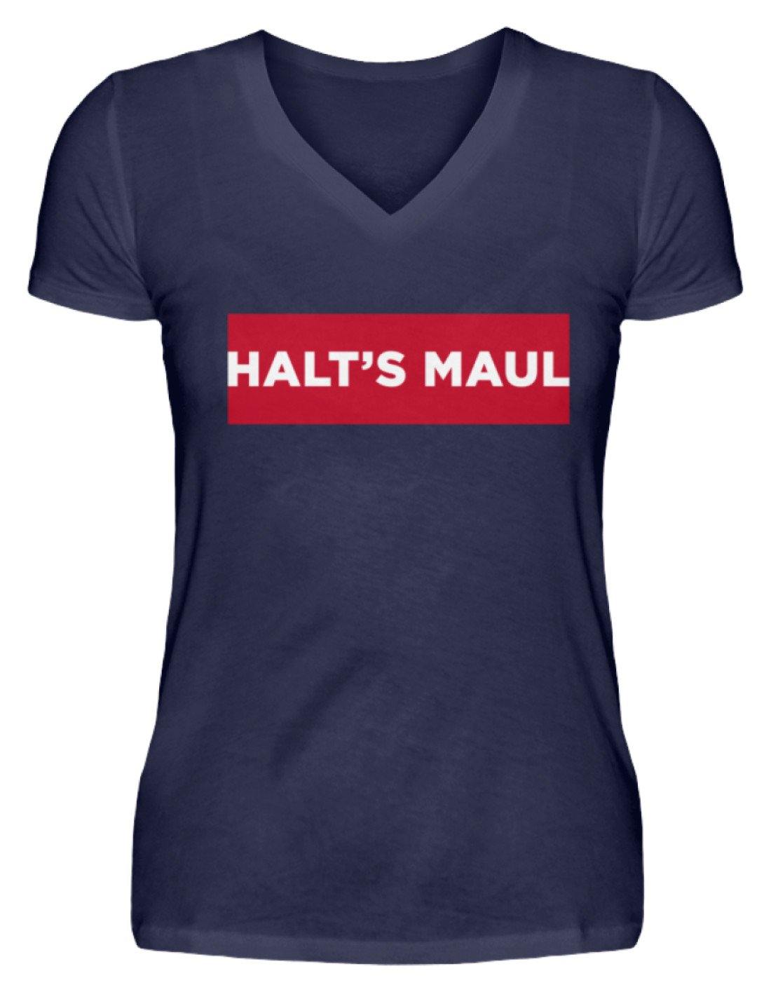 Halts Maul - V-Neck Damenshirt