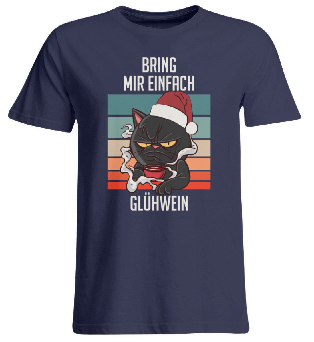 Bring mir einfach Glühwein - Katze XMAS - Übergrößenshirt