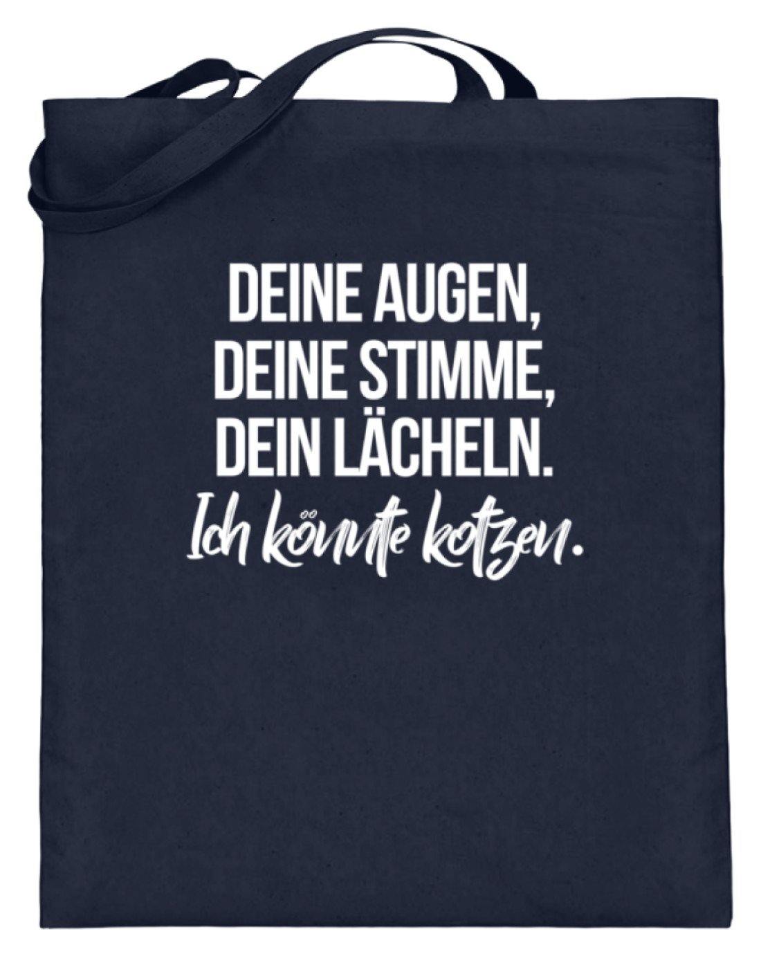 Deine Augen Kotzen Words on Shirts - Jutebeutel (mit langen Henkeln)