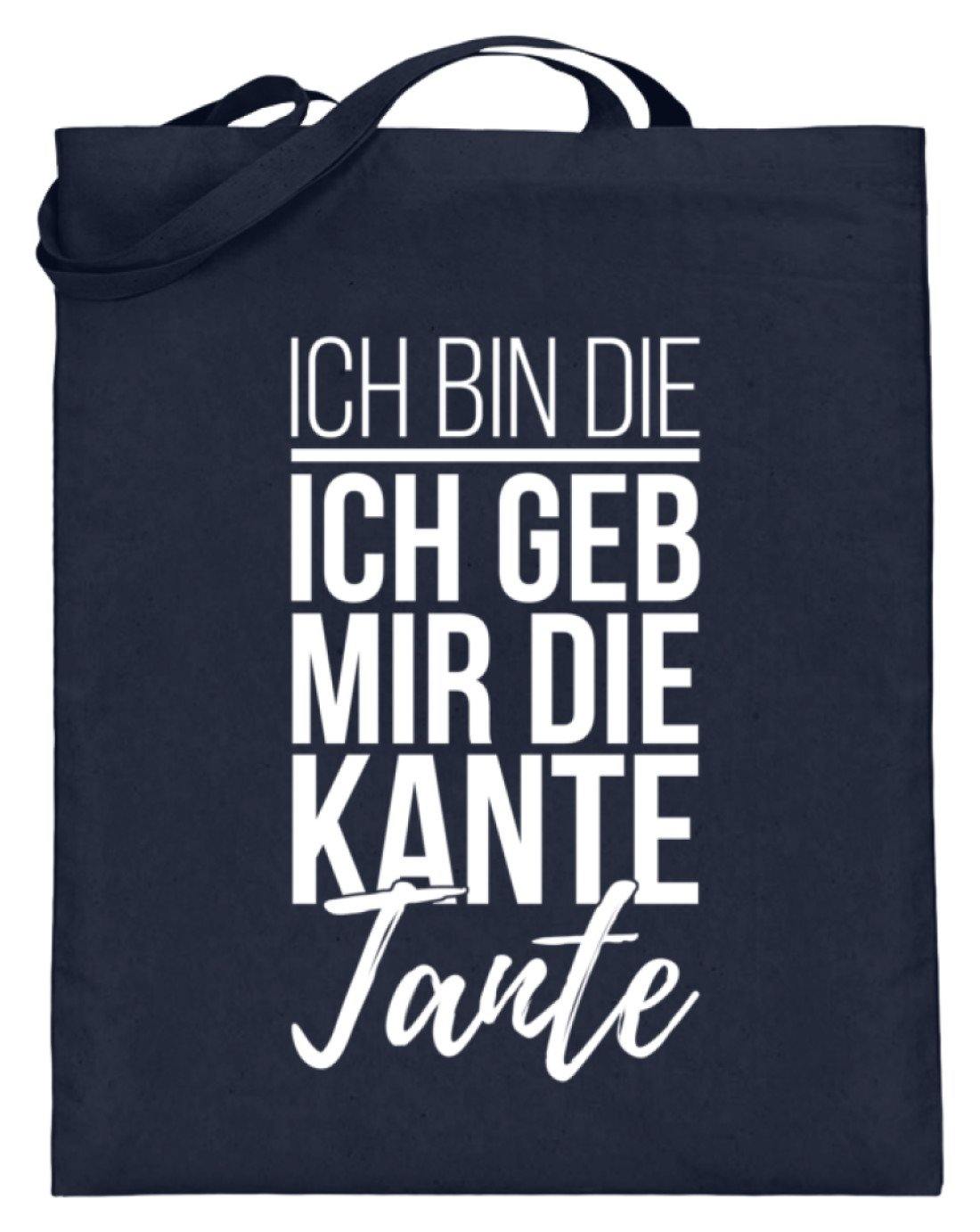 Kante Tante - Words on Shirts - Jutebeutel (mit langen Henkeln)