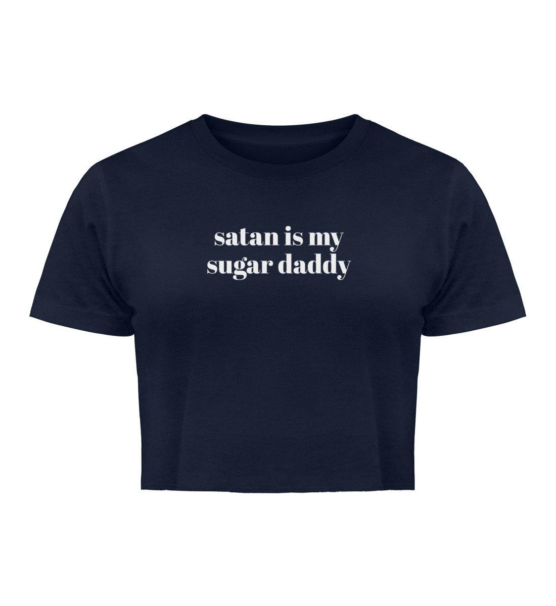Satan is my sugar daddy - Crop - Damen Organic Crop Top