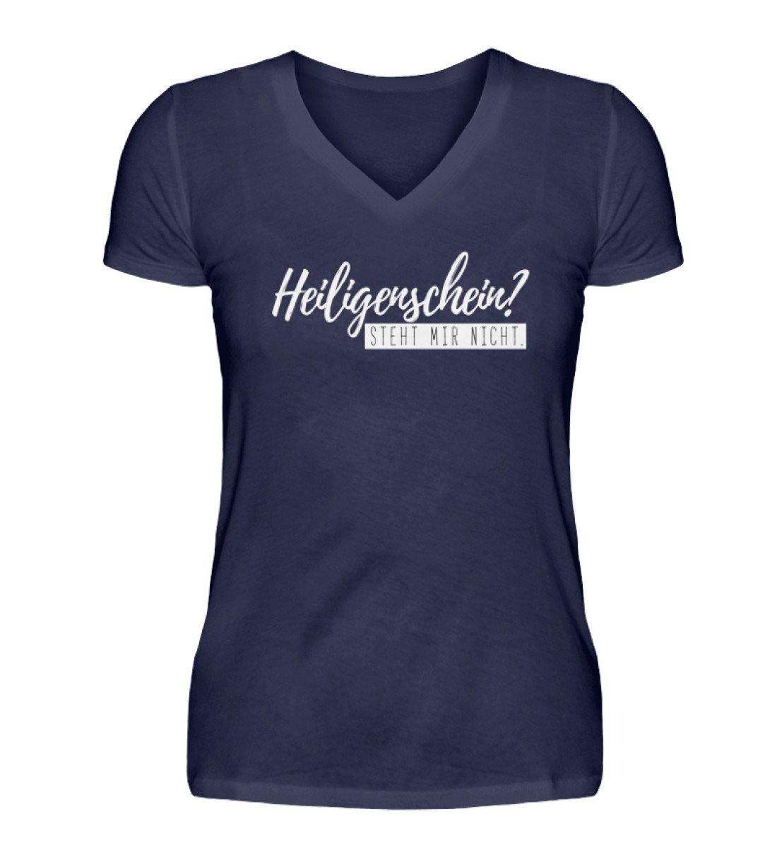 Heiligenschein? Steht mir nicht. - V-Neck Damenshirt