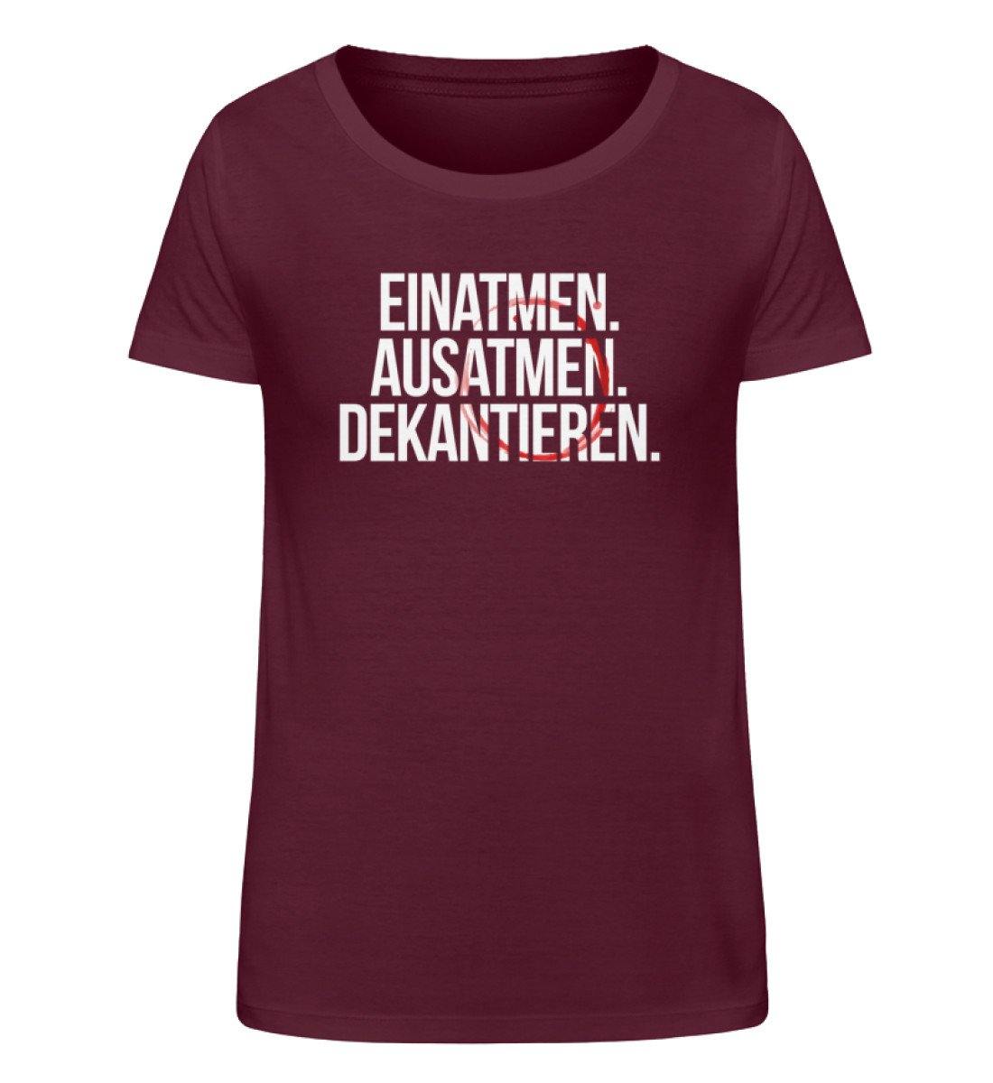 Einatmen. Ausatmen. Dekantieren. - Damen Organic Shirt