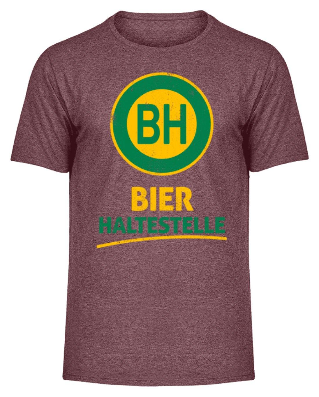 BH Bier Haltestelle - Words on Shirts - Herren Melange Shirt