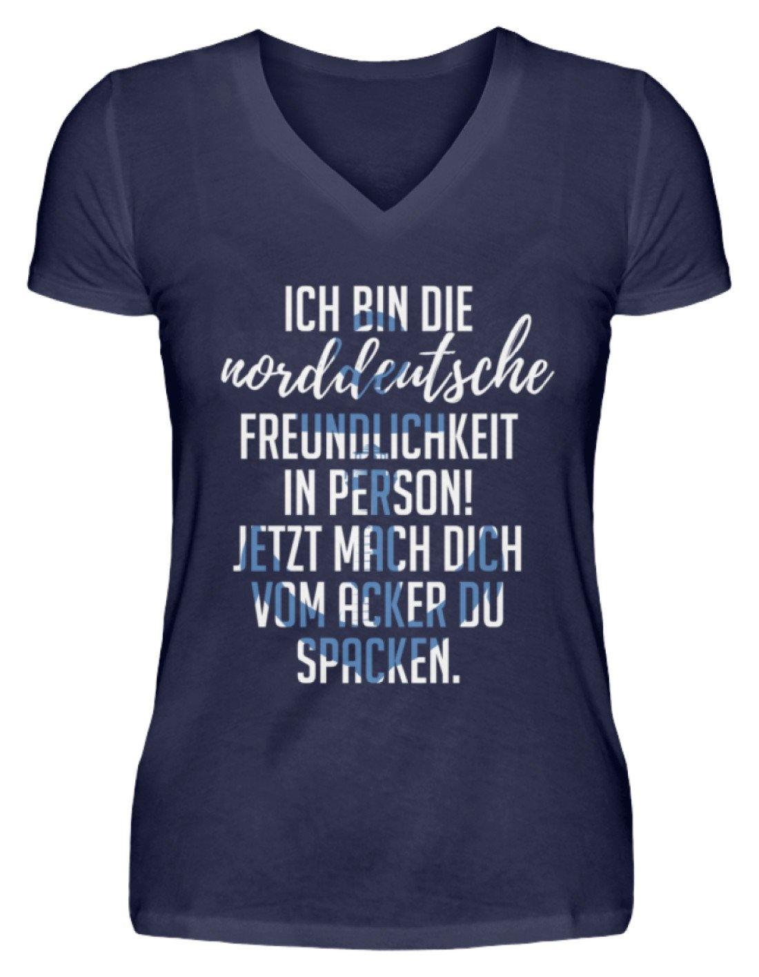 Norddeutsche Freundlichkeit - V-Neck Damenshirt