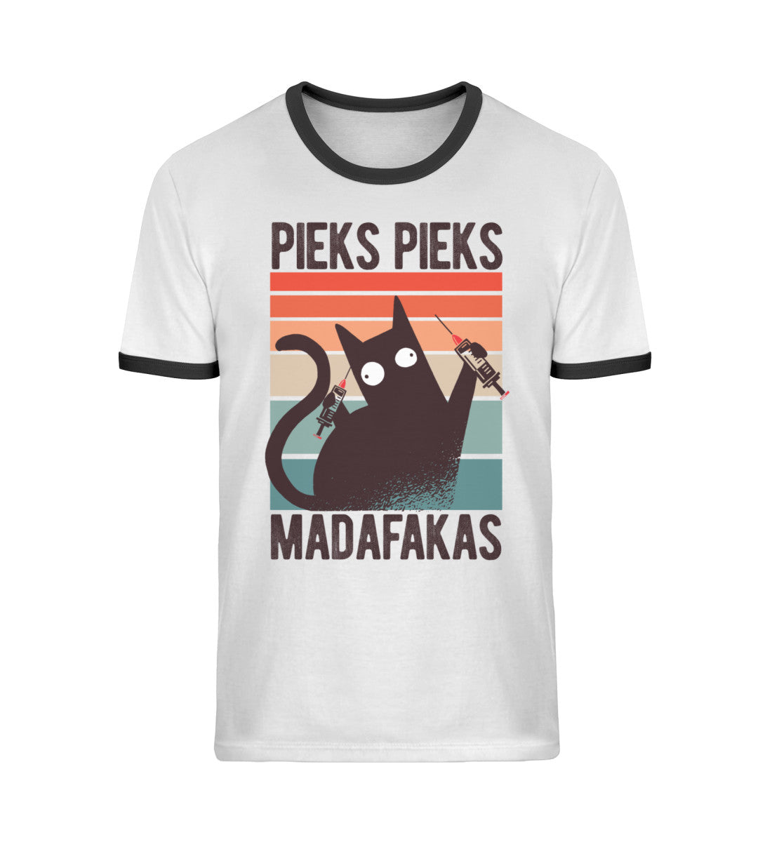 Pieks Pieks Madafakas - Unisex Organic Ringer T-Shirt
