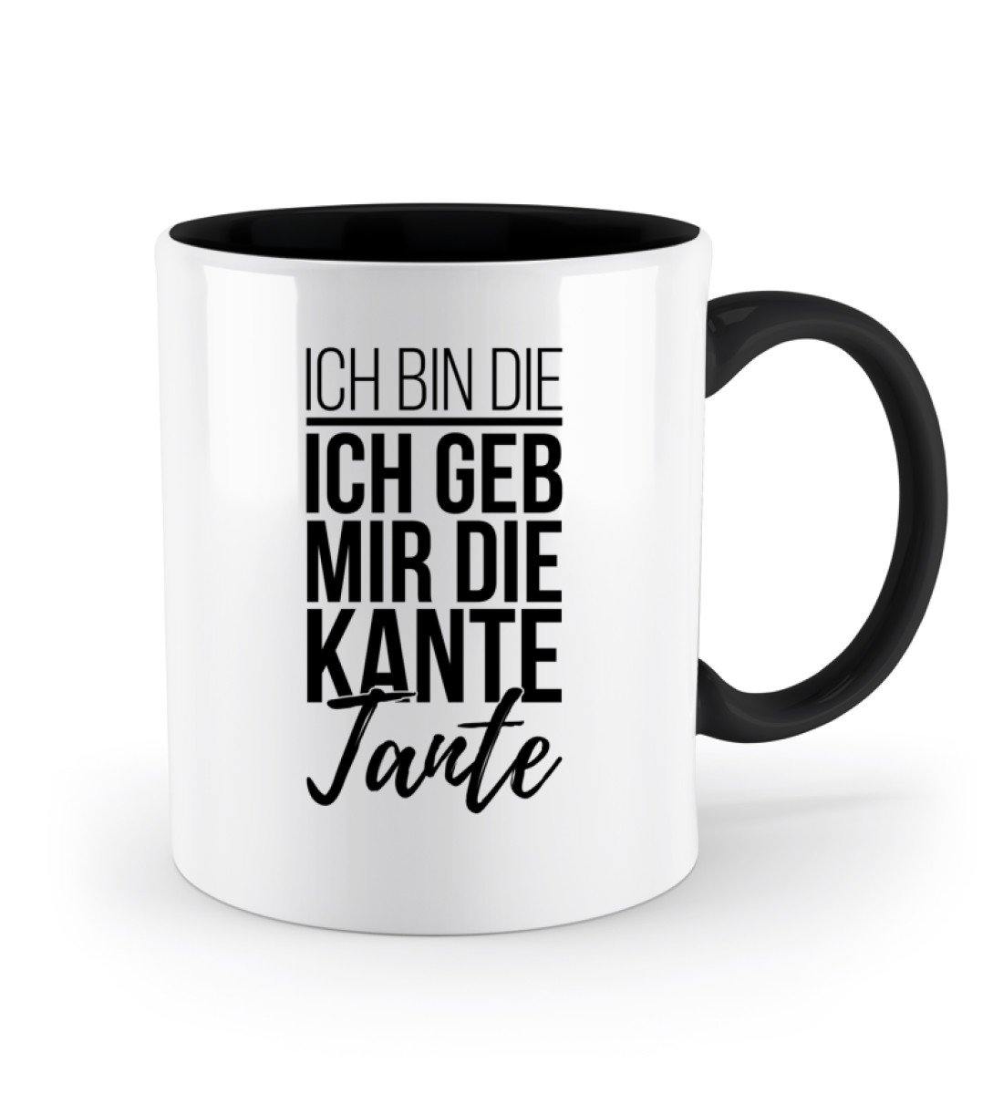 Geb die Kante Tante - Words on Shirts - Zweifarbige Tasse