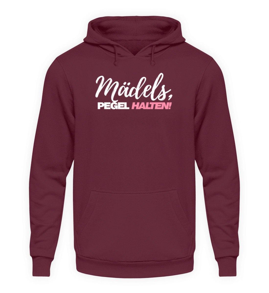 Mädels, Pegel halten - Words on Shirts 2 - Unisex Kapuzenpullover Hoodie