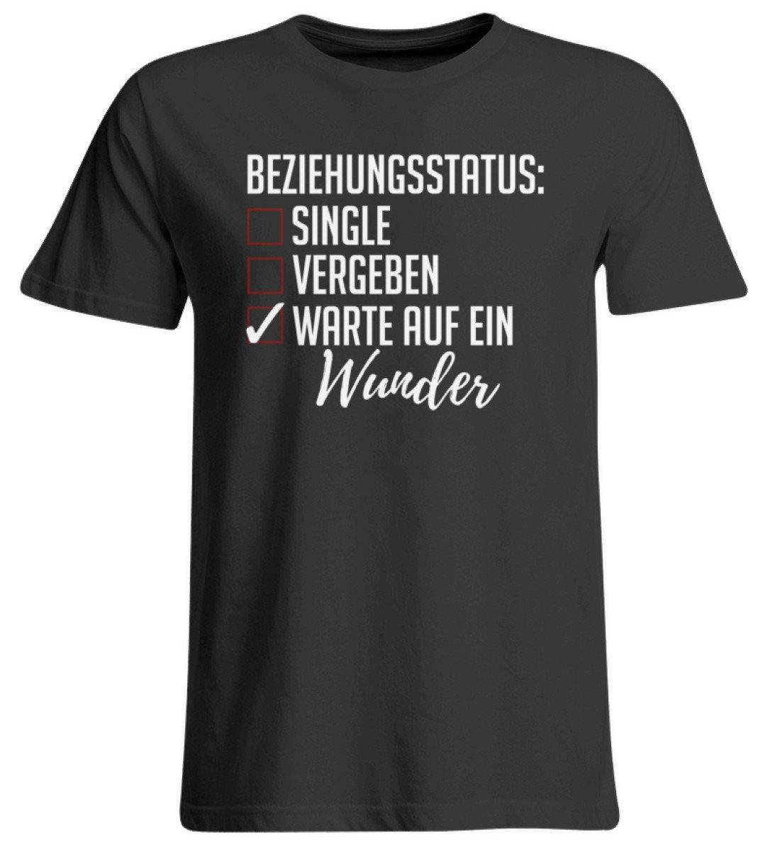 Beziehungsstatus - Warte auf ein Wunder - Übergrößenshirt