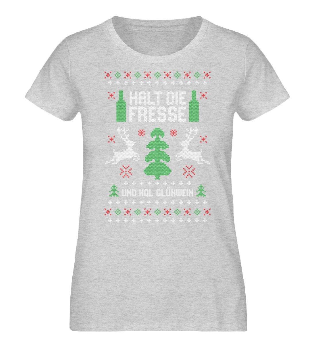 Halt die Fresse - und hol Glühwein - Damen Organic Melange Shirt