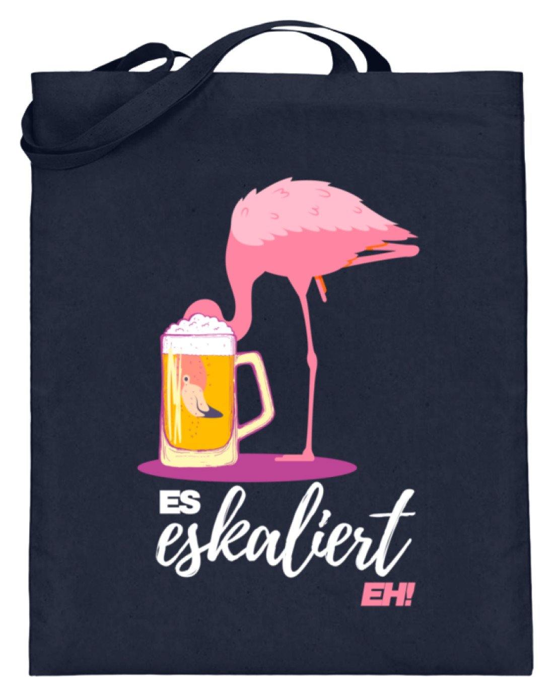 Es Eskaliert Eh - Flamingo - Jutebeutel (mit langen Henkeln)