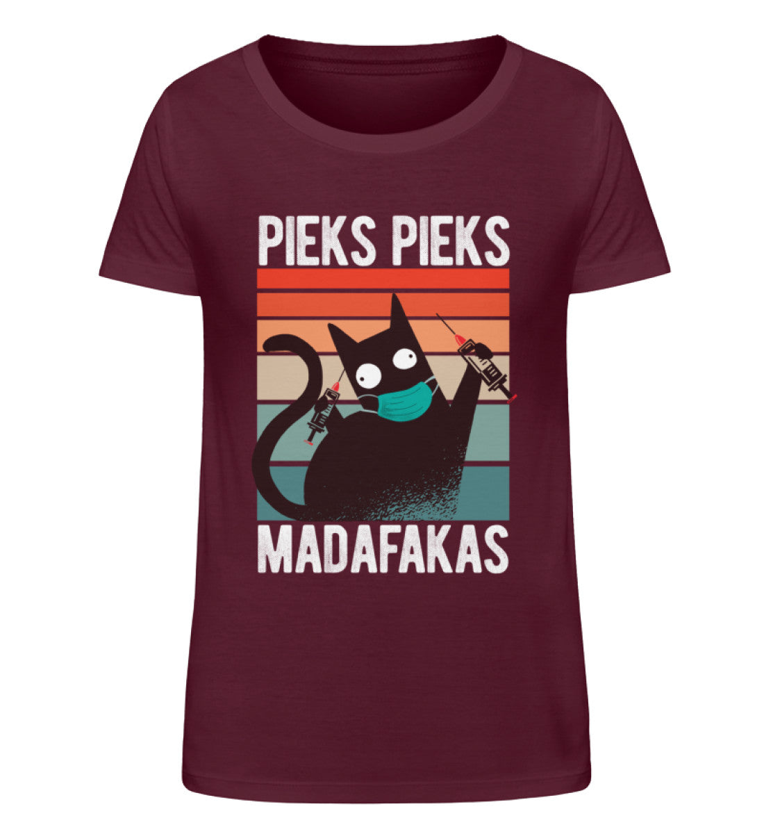 MIT MASKE - Pieks Pieks Madafakas - Damen Organic Shirt