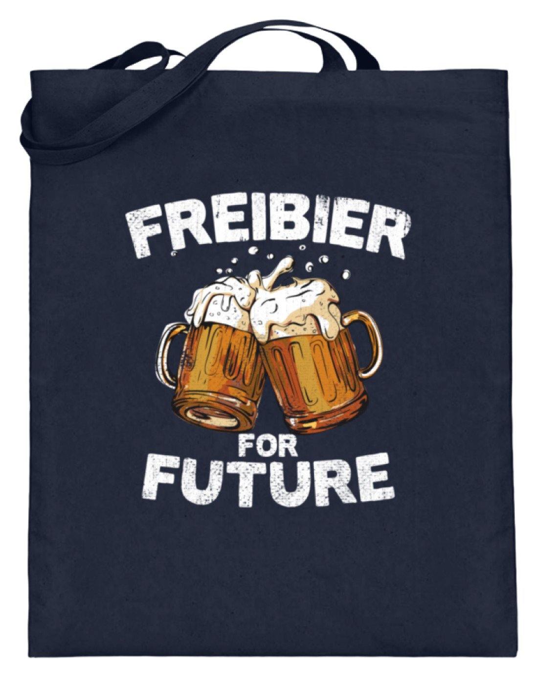 Freibier for Future - Words on Shirts - Jutebeutel (mit langen Henkeln)