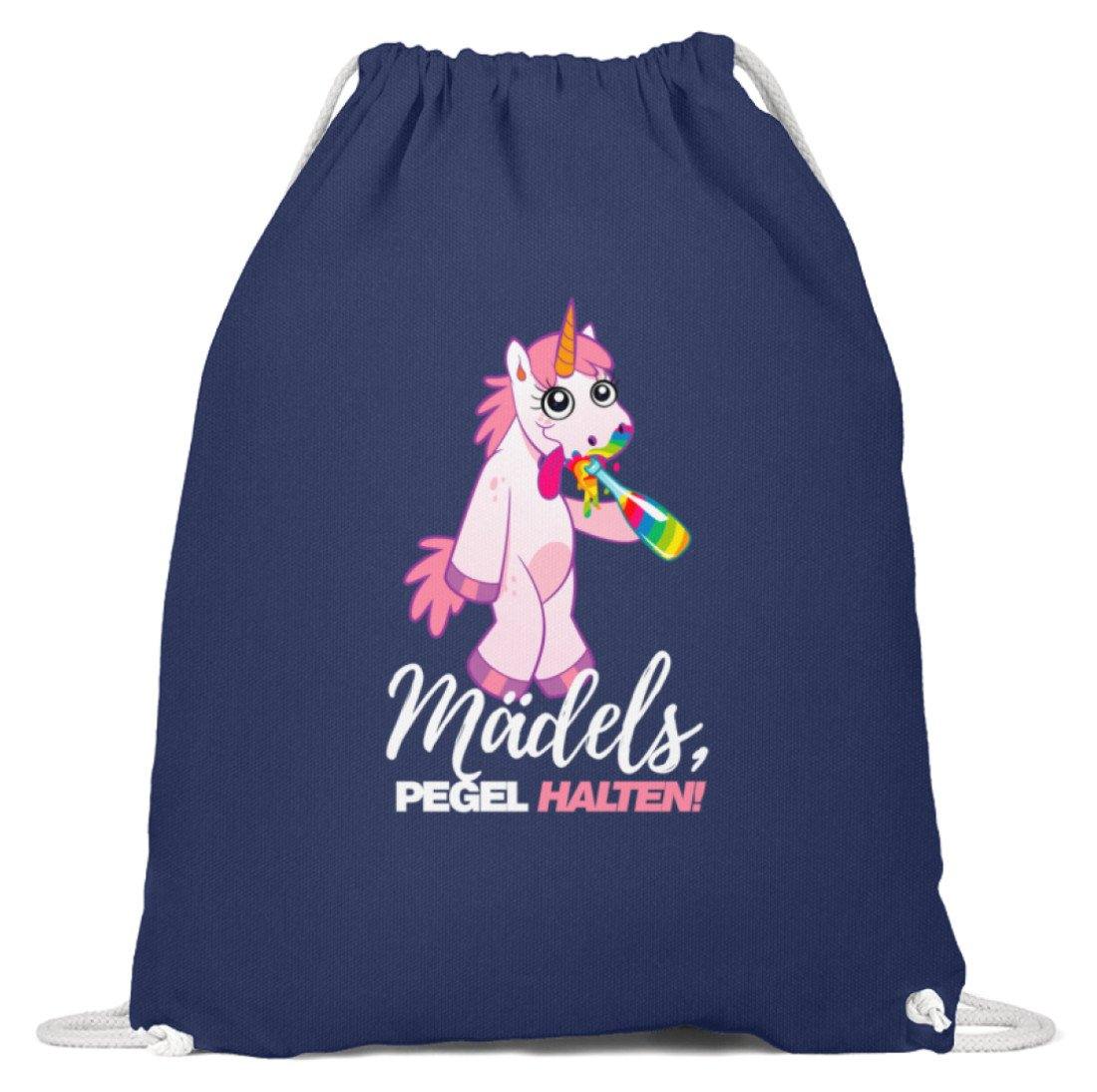 Mädels, Pegel halte - Einhorn - Baumwoll Gymsac