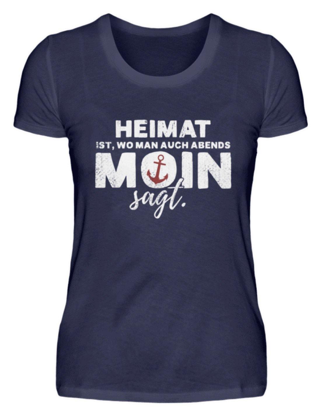 Abends Moin sagt - Norddeutsch - Damenshirt