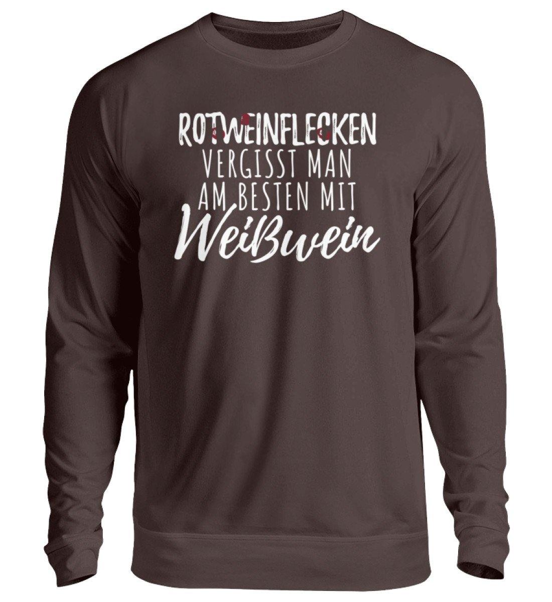 Rotweinflecken vergisst man mit Weißwein - Unisex Pullover