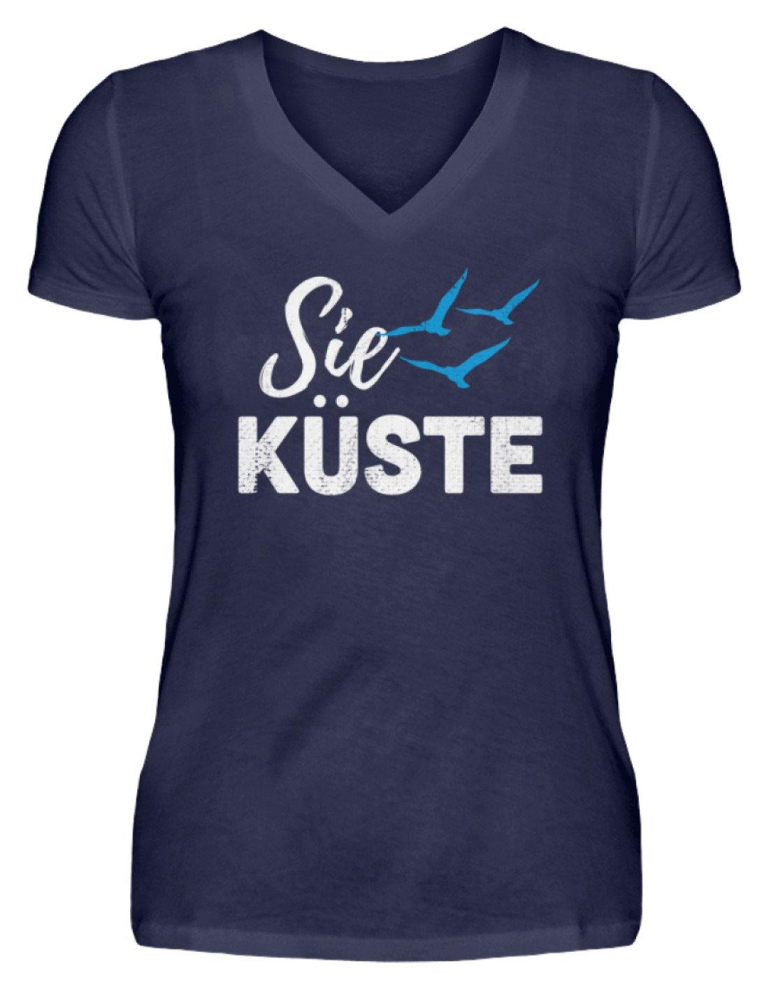 Sie Küste - Gut Besser Norddeutsch - V-Neck Damenshirt