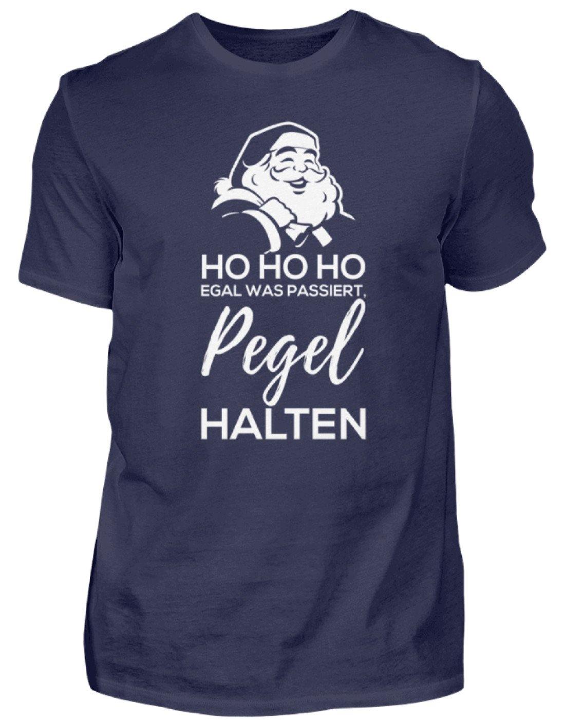 Santa Pegel halten - Words on Shirts - Herren Shirt
