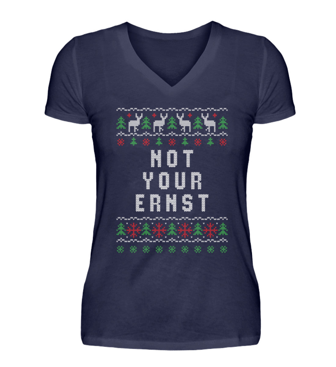 Not Your Ernst - Ugly Sweater Style - V-Neck Damenshirt