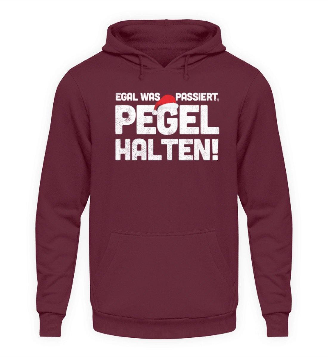 Pegel halten Weihnachten Words on Shirts - Unisex Kapuzenpullover Hoodie