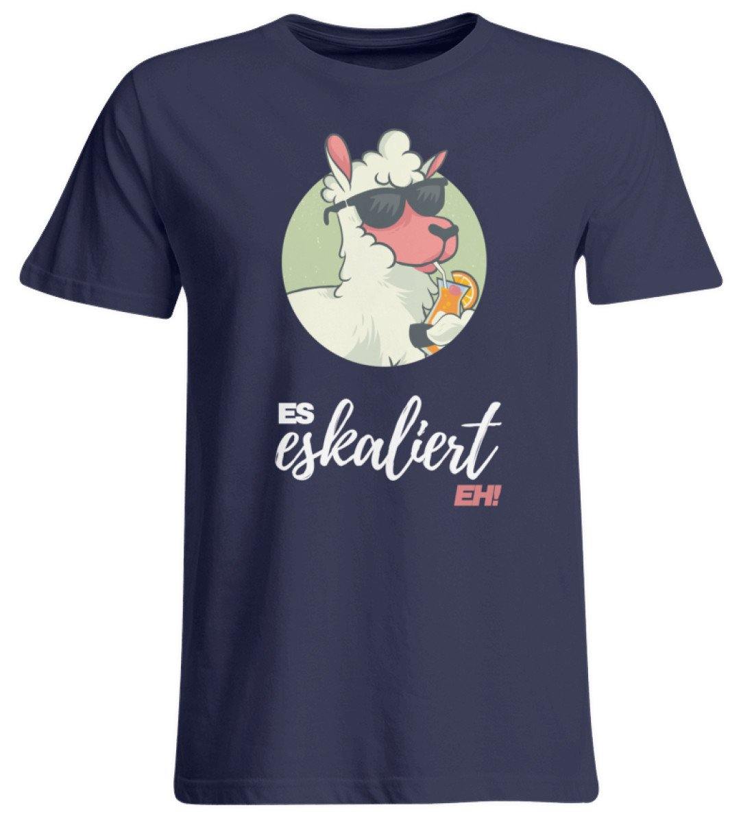Es eskaliert eh - Lama - Words on Shirts - Übergrößenshirt