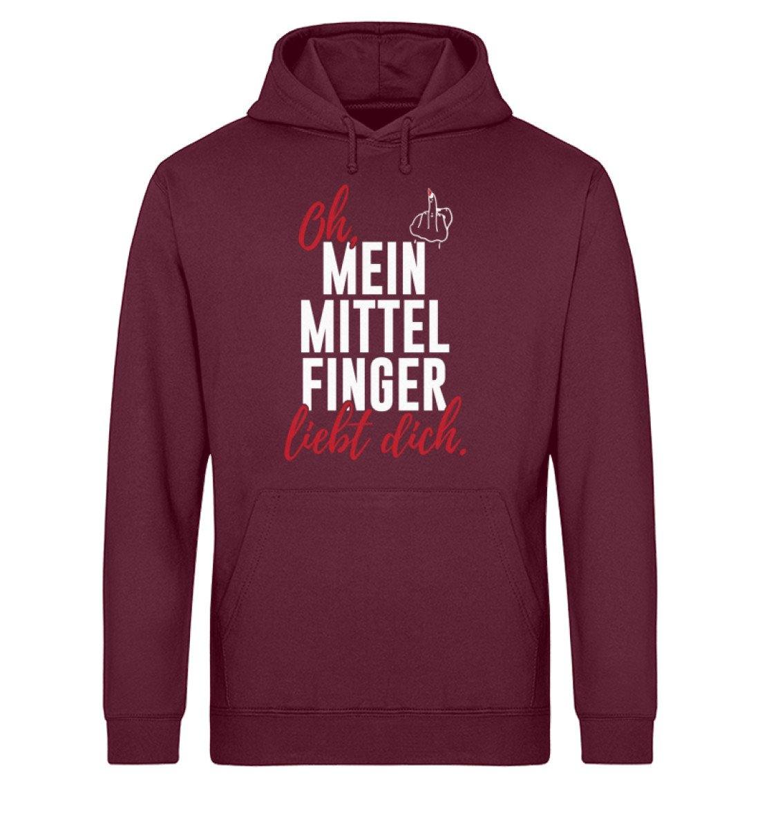 Oh, mein Mittelfinger liebt dich. - Unisex Organic Hoodie