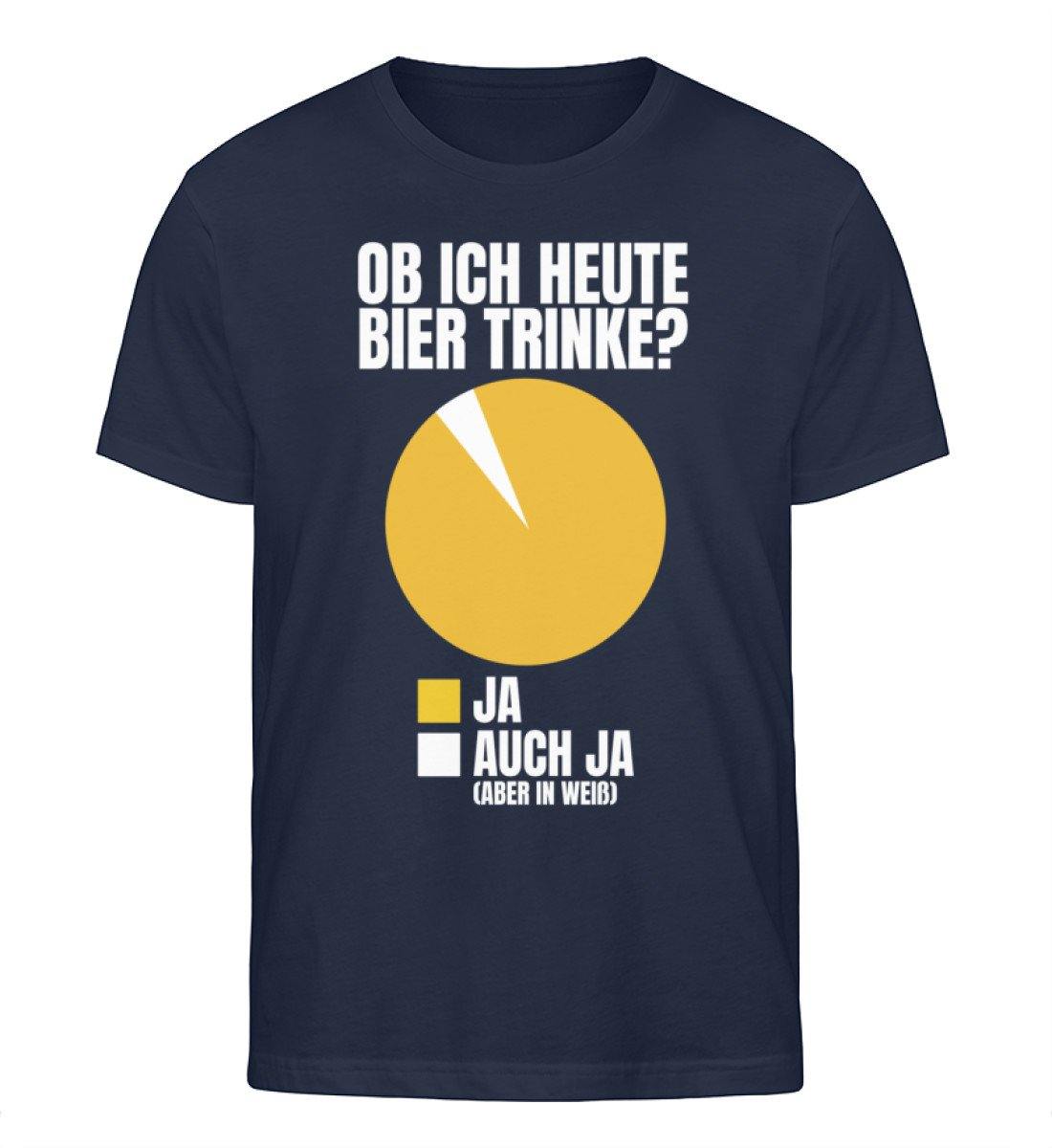 Ob ich heute Bier trinke? Diagram - Herren Organic Shirt