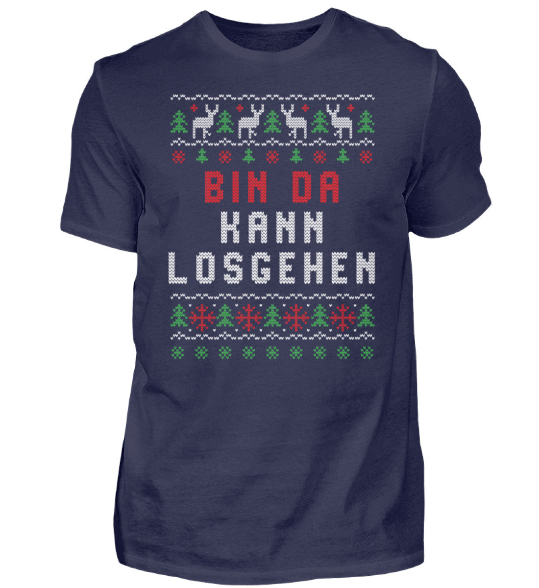 Bin da kann los gehen - Ugly Sweater - Herren Shirt