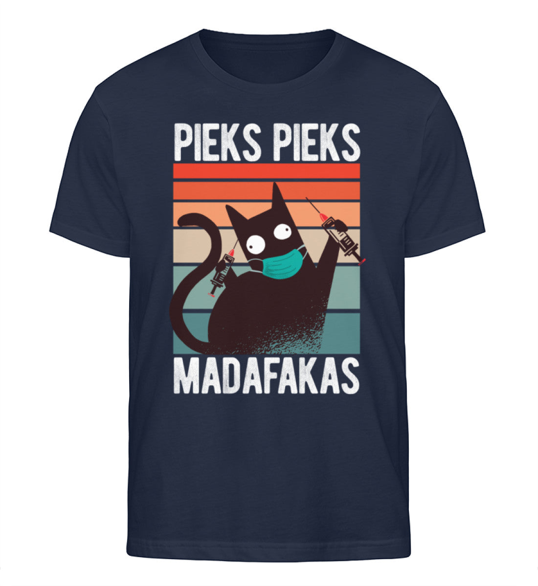 MIT MASKE - Pieks Pieks Madafakas - Herren Organic Shirt