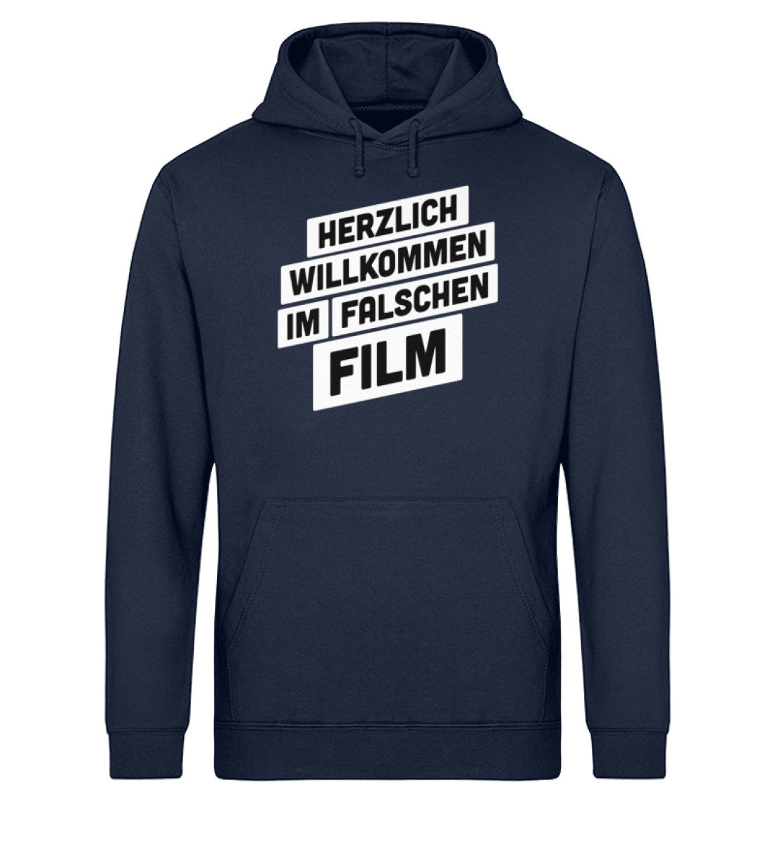 Herzlich willkommen im falschen Film - Unisex Organic Hoodie