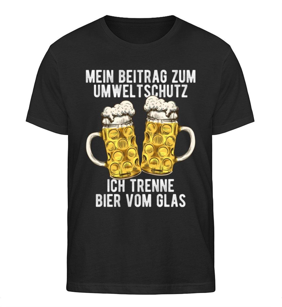 Umweltschutz - Trenne Bier vom Glas - Herren Organic Shirt