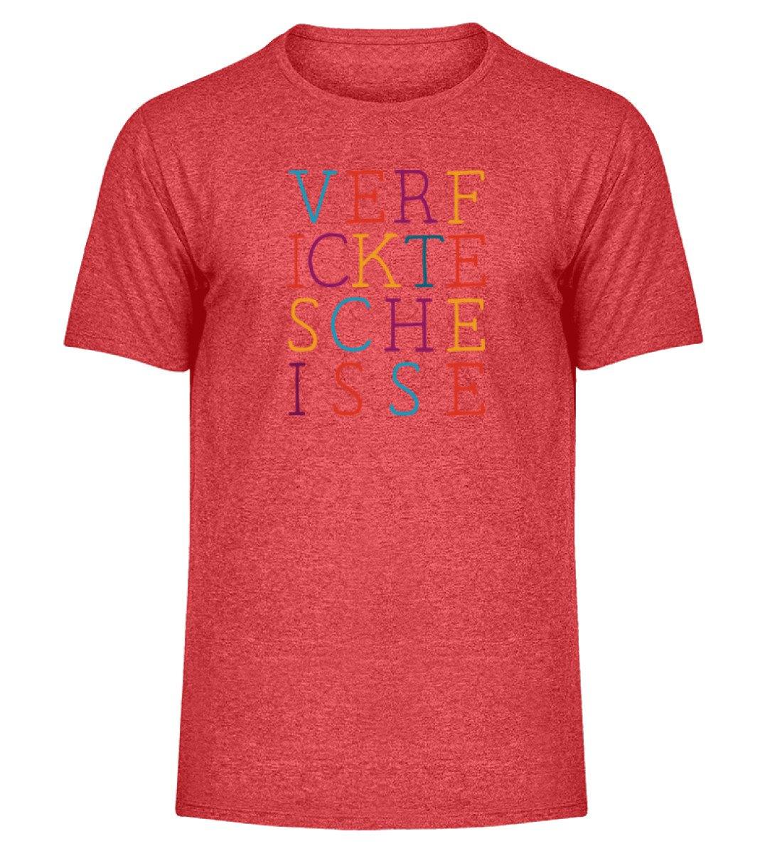 verf ickte sche isse Words on Shirts PR - Herren Melange Shirt